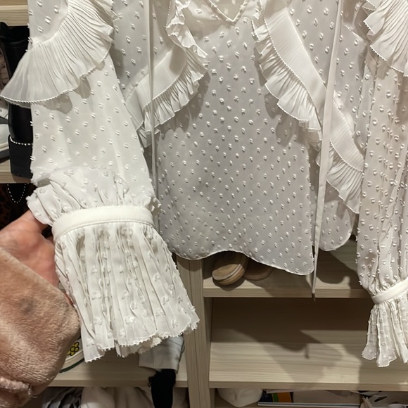 Self portrait white silk blouse - Picture 4 of 5